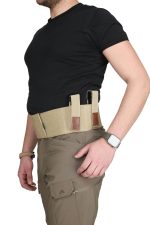 Black Grips Özel Petek Dokuma Premium Korse Tabanca Kılıfı - Bej - Görsel 4